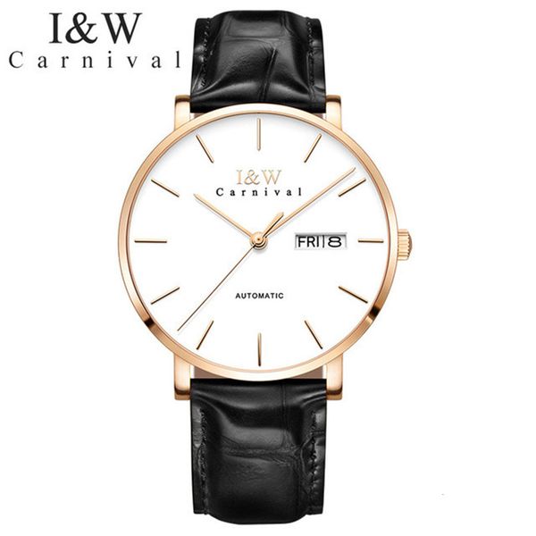 carnival mark automatic mechanical watches men i & w fashion sapphire man leer goud business clock reloj hombre, Slivery;brown
carnival mark automatic mechanical watches men i & w fashion sapphire man leer goud business clock reloj hombre, Slivery;brown