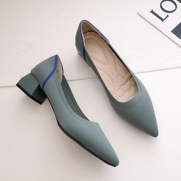 dress shoes fashion 4 cm women med chunky heels knit fabric comfy office pumps summer autumn est lady work, Black
dress shoes fashion 4 cm women med chunky heels knit fabric comfy office pumps summer autumn est lady work, Black