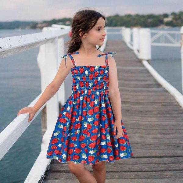 girl's dresses strawberry print sling kids girls sleeveless sundress strap summer beach casual dress clothes vetement fille, Red;yellow
girl's dresses strawberry print sling kids girls sleeveless sundress strap summer beach casual dress clothes vetement fille, Red;yellow