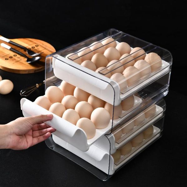 storage bottles & jars transparent plastic egg box anti-drop food container refrigerator drawer type tray holder
storage bottles & jars transparent plastic egg box anti-drop food container refrigerator drawer type tray holder