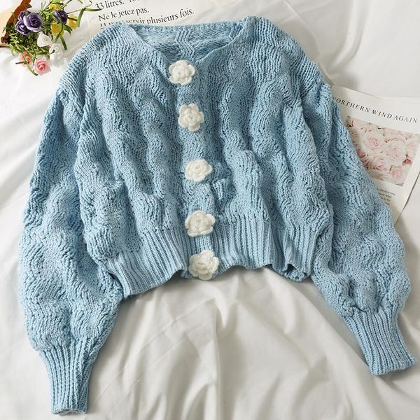 women's knits & tees sweater autumn clothing 2021 flowers sweet long-sleeved korean version thick wool loose, White
women's knits & tees sweater autumn clothing 2021 flowers sweet long-sleeved korean version thick wool loose, White