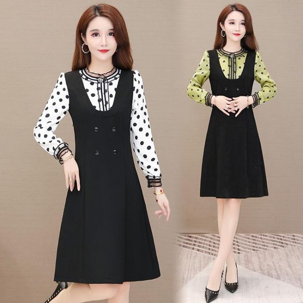 casual dresses small temperament large size fake two-piece dress female spring/summer 2021 foreign style slim belly bottom, Black;gray
casual dresses small temperament large size fake two-piece dress female spring/summer 2021 foreign style slim belly bottom, Black;gray