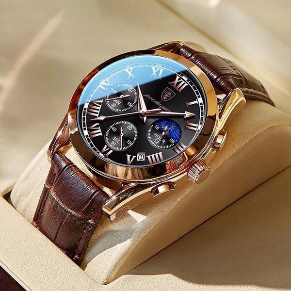 wristwatches poedagar 2021 men watch luxury brand sport watches waterproof calendar luminous genuine leather quartz clock mens, Slivery;brown
wristwatches poedagar 2021 men watch luxury brand sport watches waterproof calendar luminous genuine leather quartz clock mens, Slivery;brown