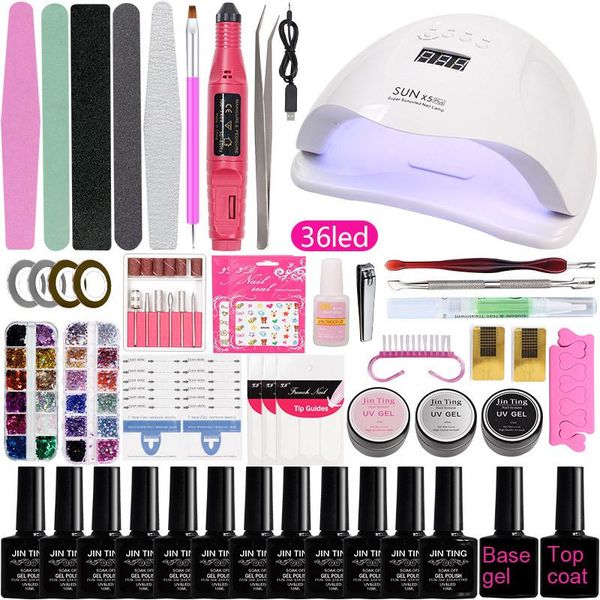 nail art kits multi-color manicure set led 18w/36w lamp with gel polish gems line sticker varnish kit decoration
nail art kits multi-color manicure set led 18w/36w lamp with gel polish gems line sticker varnish kit decoration
