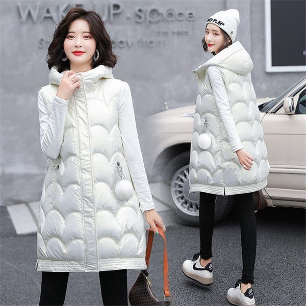 women's vests 2021 cotton padded down vest women mid-length autumn winter warm sleeveless jacket waistcoat sashes outerwear student, Black;white
women's vests 2021 cotton padded down vest women mid-length autumn winter warm sleeveless jacket waistcoat sashes outerwear student, Black;white