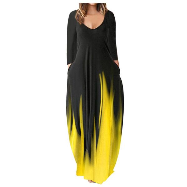 casual dresses long sleeve plus size women print dress vintage low cut beach boho maxi swing cocktail party robe longue 40#, Black;gray
casual dresses long sleeve plus size women print dress vintage low cut beach boho maxi swing cocktail party robe longue 40#, Black;gray