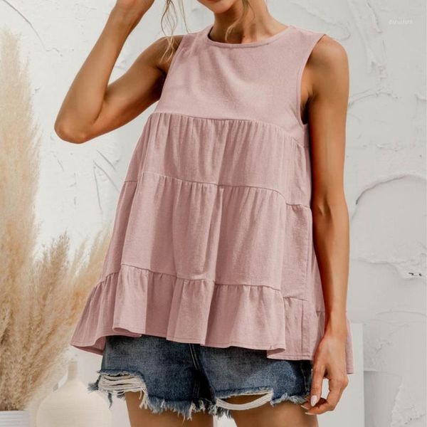 blouse o neck easily match women sleeveless big hem vest for shopping women's t-shirt, White
blouse o neck easily match women sleeveless big hem vest for shopping women's t-shirt, White