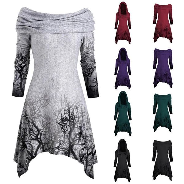 tshirt women halloween tree print convertible collar asymmetrical knitwear cloak poleras women harajuku t shirt haut, White
tshirt women halloween tree print convertible collar asymmetrical knitwear cloak poleras women harajuku t shirt haut, White