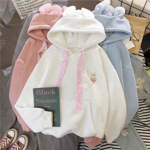sweater women's plush thickened autumn winter fashion student loose and versatile cute rabbit ear coat1, Black
sweater women's plush thickened autumn winter fashion student loose and versatile cute rabbit ear coat1, Black