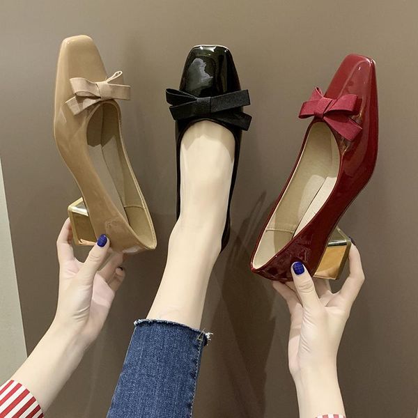 dress shoes for lady high heel office women's fashion square head bow patent leather bling heels chunky pumps u28-35, Black
dress shoes for lady high heel office women's fashion square head bow patent leather bling heels chunky pumps u28-35, Black