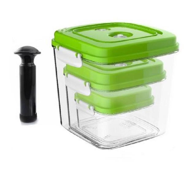 storage bottles & jars multifunctional vacuum container set large capacity food saver square plastic containers with pump 500ml+1400ml+3000m 
storage bottles & jars multifunctional vacuum container set large capacity food saver square plastic containers with pump 500ml+1400ml+3000m