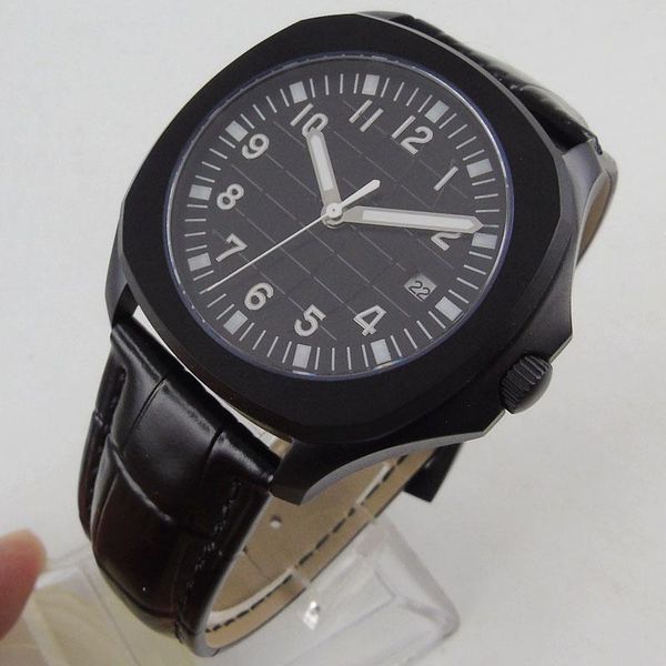 wristwatches 39mm fashion dress miyota automatic men's watch with black pvd case sapphire glass leather strap, Slivery;brown
wristwatches 39mm fashion dress miyota automatic men's watch with black pvd case sapphire glass leather strap, Slivery;brown