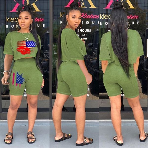 2021 summer women's printed tracksuit short sleeve tees + shorts two-piece clothes suit casual sportwear outfit with pocket l-3xl h210, White
2021 summer women's printed tracksuit short sleeve tees + shorts two-piece clothes suit casual sportwear outfit with pocket l-3xl h210, White