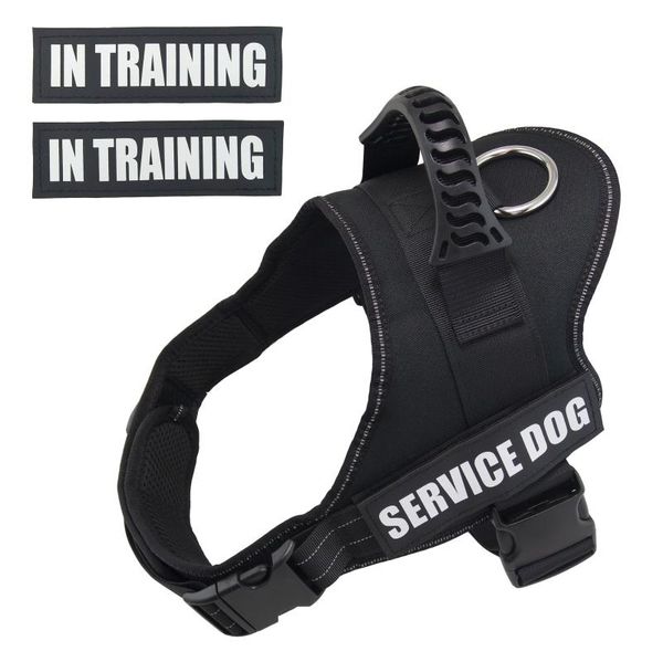 dog collars & leashes vest harness for service dogs,comfortable padded training with reflective removable patches and handle dogs
dog collars & leashes vest harness for service dogs,comfortable padded training with reflective removable patches and handle dogs