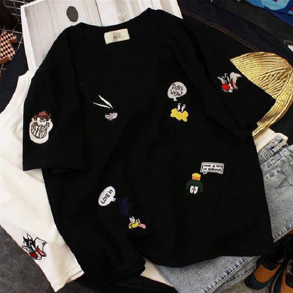 2021 upper t-shirt tshirt embroidered korean letter half sleeve base female shirt wholesale 5w1r, White
2021 upper t-shirt tshirt embroidered korean letter half sleeve base female shirt wholesale 5w1r, White