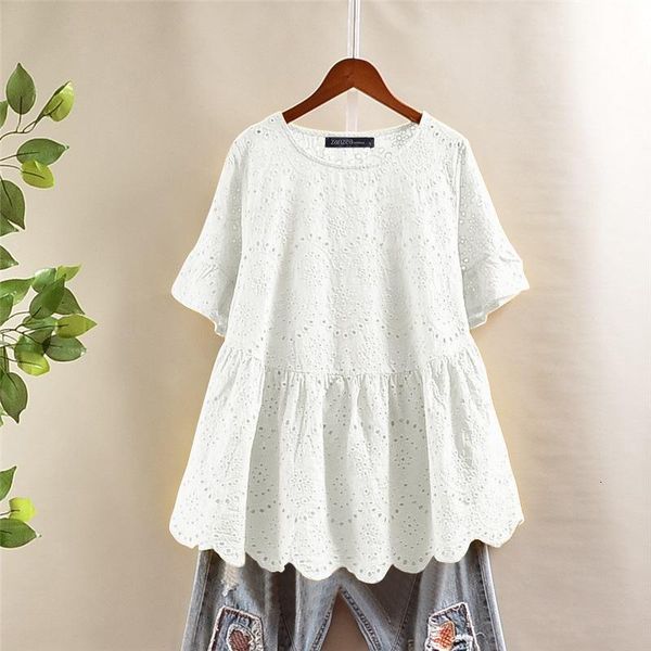 women blouse vintage summer short sleeve ruffle lace crochet solid hollow out tunic loose blusas 5xl plus size, White
women blouse vintage summer short sleeve ruffle lace crochet solid hollow out tunic loose blusas 5xl plus size, White