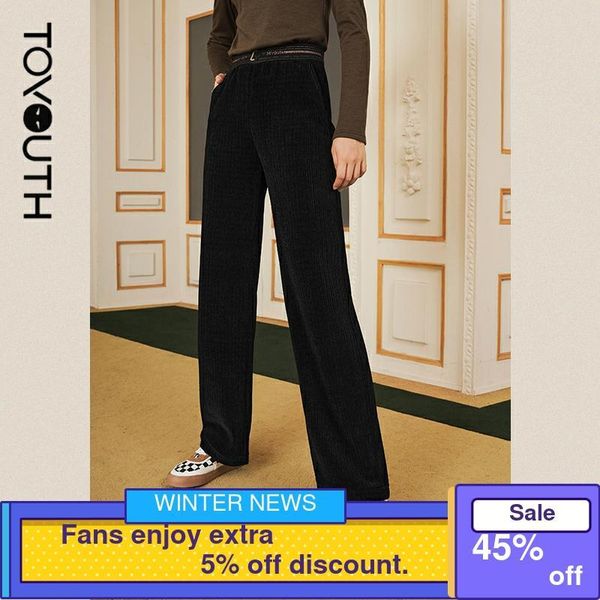 women's pants & capris toyouth women 2021 winter elastic waist loose black basic all match corduroy trousers, Black;white
women's pants & capris toyouth women 2021 winter elastic waist loose black basic all match corduroy trousers, Black;white