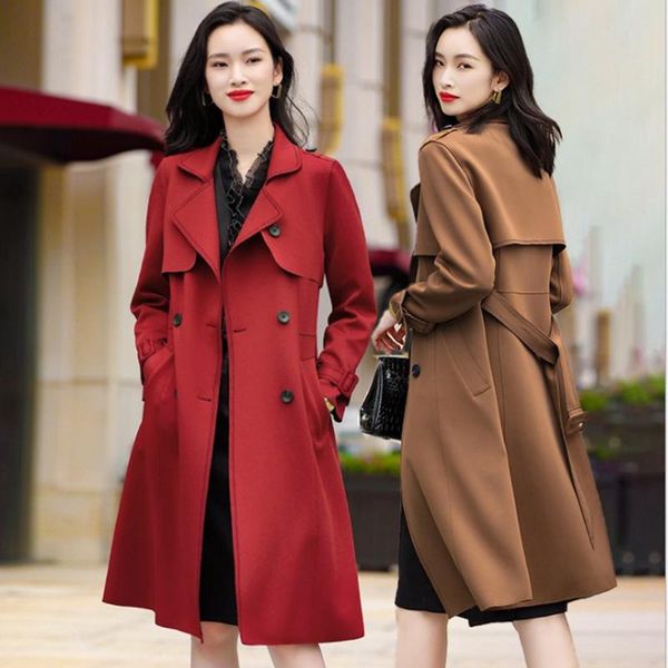 women's trench coats korean style lattice autumn vintage women windbreaker spliced plaid lapel double breasted belt overcoat female coa, Tan;black
women's trench coats korean style lattice autumn vintage women windbreaker spliced plaid lapel double breasted belt overcoat female coa, Tan;black