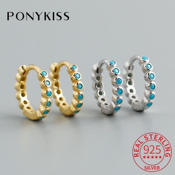 hoop & huggie ponykiss classic s925 sterling silver blue zircon round earrings for women party delicate accessory jewelry, Golden;silver
hoop & huggie ponykiss classic s925 sterling silver blue zircon round earrings for women party delicate accessory jewelry, Golden;silver