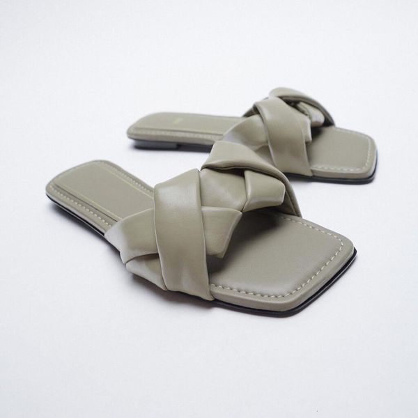 slippers dsigner shoes new summer khaki green woven women's acts the role of sheet leather flat sandals tjzq, Black
slippers dsigner shoes new summer khaki green woven women's acts the role of sheet leather flat sandals tjzq, Black