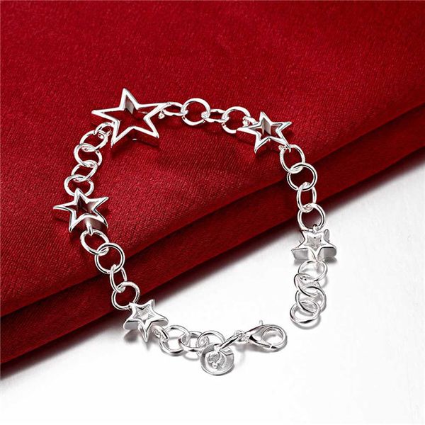 five sky star 925 silver plate bracelets size 19.5cm*1.9cm dmsb178,sterling silver plated bracelet jewelry charm bracelets, Golden;silver
five sky star 925 silver plate bracelets size 19.5cm*1.9cm dmsb178,sterling silver plated bracelet jewelry charm bracelets, Golden;silver
