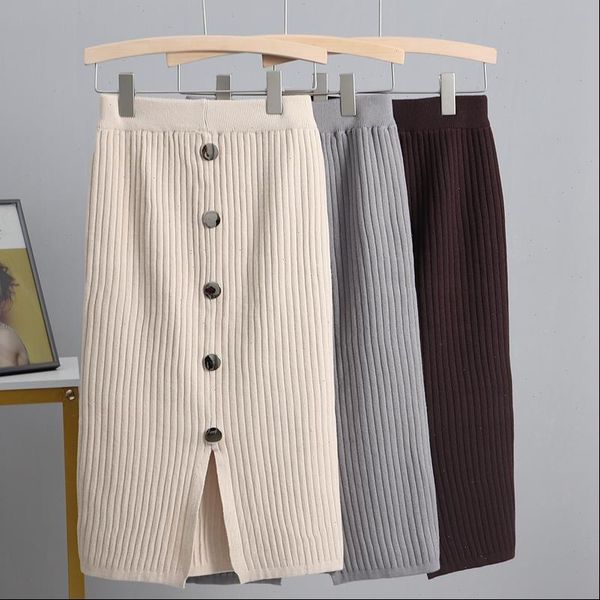 women knitted skirt spring autun button slim bodycon skirts elastic high waist pencil skirt ribbed long midi skirt, Black
women knitted skirt spring autun button slim bodycon skirts elastic high waist pencil skirt ribbed long midi skirt, Black