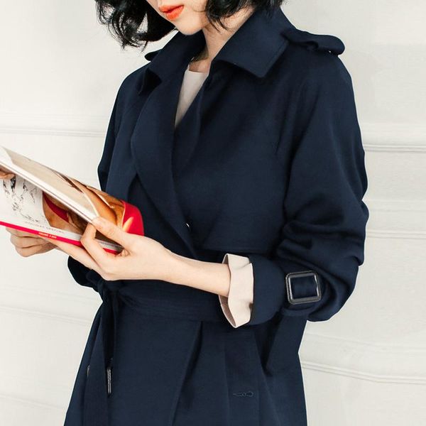 women's trench coats windbreaker jacket long section slim 2021 navy blue holiday spring / autumn coat, Tan;black
women's trench coats windbreaker jacket long section slim 2021 navy blue holiday spring / autumn coat, Tan;black