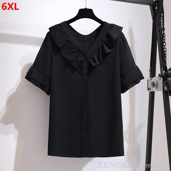 plus size t-shirt oversized western style ruffled shirt design curve short-sleeved summer chiffon large 4xl 5xl 6xl, Black
plus size t-shirt oversized western style ruffled shirt design curve short-sleeved summer chiffon large 4xl 5xl 6xl, Black