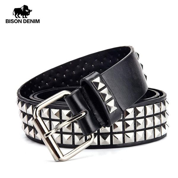 belts bison denim fashion belt rivet for women&men studded punk rock with pin buckle woman black ceinture femme, Black;brown
belts bison denim fashion belt rivet for women&men studded punk rock with pin buckle woman black ceinture femme, Black;brown