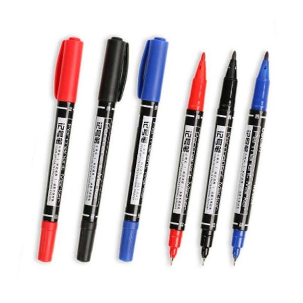 3pcs/set dual tip permanent marker waterproof marker pen fine/medium point 0.5mm-1mm pen marker black blue red ink art qyljvx 
3pcs/set dual tip permanent marker waterproof marker pen fine/medium point 0.5mm-1mm pen marker black blue red ink art qyljvx