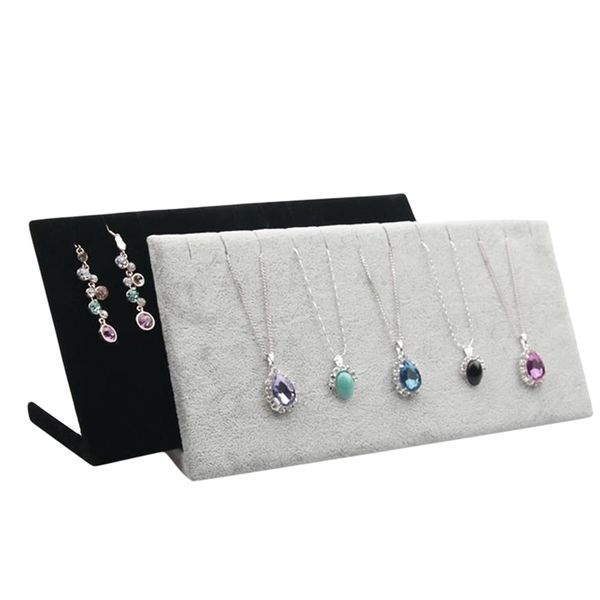 velvet necklace chain bracelet display l stand board jewelry holder rack 211105, Black
velvet necklace chain bracelet display l stand board jewelry holder rack 211105, Black