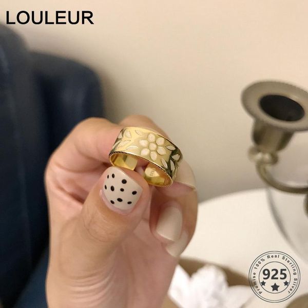 cluster rings louleur 925 sterling silver flower gold ring elegant resin printing wide open girls women fine jewelry bijoux femme, Golden;silver
cluster rings louleur 925 sterling silver flower gold ring elegant resin printing wide open girls women fine jewelry bijoux femme, Golden;silver