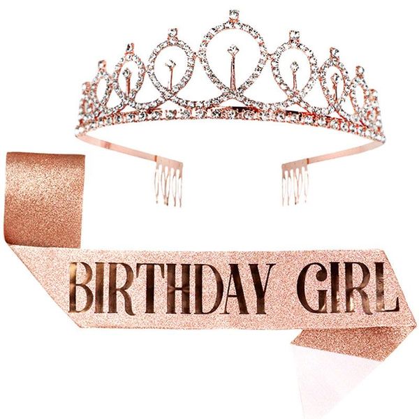 party decoration rose gold glitter birthday sash tiara for women decorations girl rhinestone kit favors
party decoration rose gold glitter birthday sash tiara for women decorations girl rhinestone kit favors