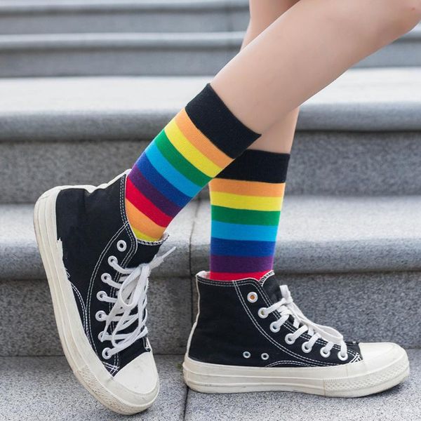 socks & hosiery 1pairs four seasons woman korean rainbow stripe cotton fashion colorful vintage skateboard for hip-hop girls, Black;white
socks & hosiery 1pairs four seasons woman korean rainbow stripe cotton fashion colorful vintage skateboard for hip-hop girls, Black;white
