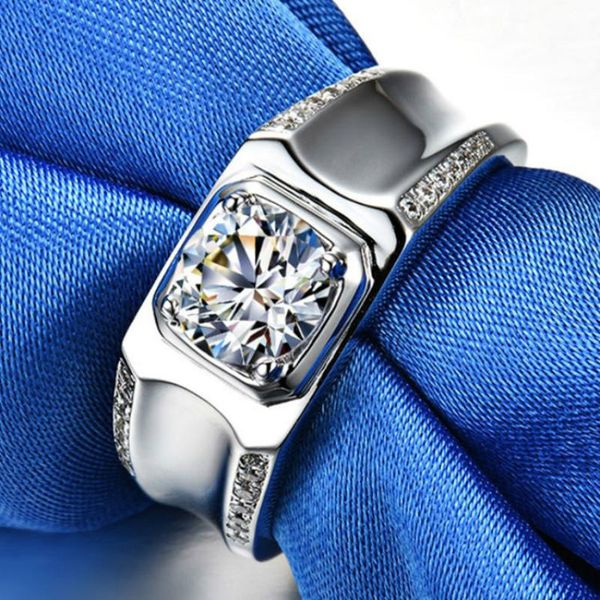 wedding rings simple men's ring 2ct carat pure silver simulated moissanite fashion jewelry, Slivery;golden
wedding rings simple men's ring 2ct carat pure silver simulated moissanite fashion jewelry, Slivery;golden