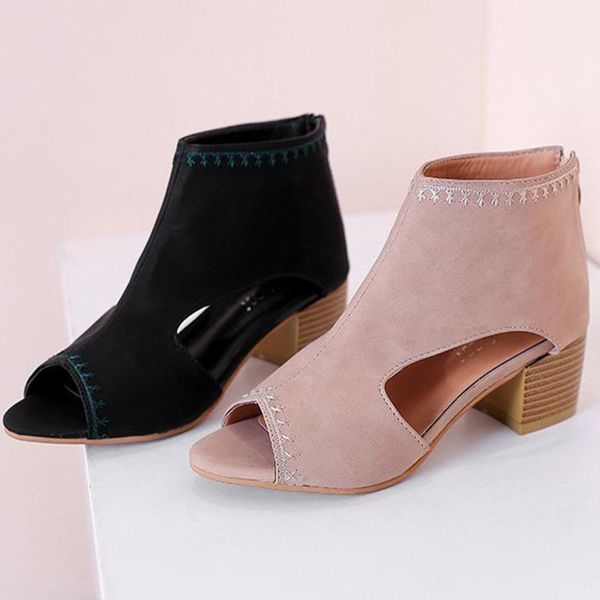 women's sandals 2021 summer fashion peep toe shoes for ladies soild casual mid heels shoes square heel female footwear, Black
women's sandals 2021 summer fashion peep toe shoes for ladies soild casual mid heels shoes square heel female footwear, Black