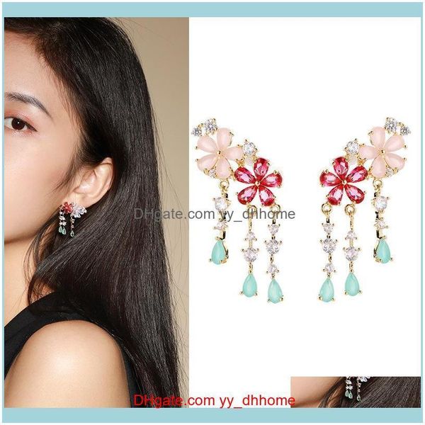 dangle & chandelier jewelrykorea s925 sier needle zircon candy color protein green pink flower earrings long fringe temperament sweet super, Silver
dangle & chandelier jewelrykorea s925 sier needle zircon candy color protein green pink flower earrings long fringe temperament sweet super, Silver