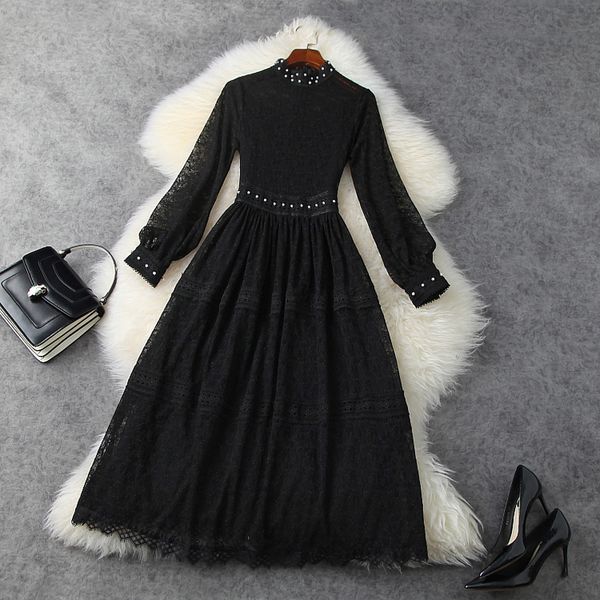 2021 new spring black length slim long nail bead dress with waist closing mesh women cut out lace retro party dresses qzbi, Black;gray
2021 new spring black length slim long nail bead dress with waist closing mesh women cut out lace retro party dresses qzbi, Black;gray