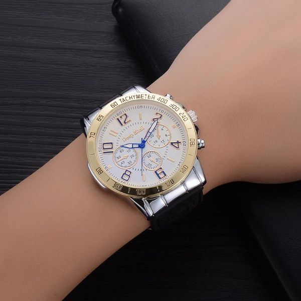 wristwatches mens watches men business watch plastic strap sports fashion simulated quartz relogio clock #03, Slivery;brown
wristwatches mens watches men business watch plastic strap sports fashion simulated quartz relogio clock #03, Slivery;brown