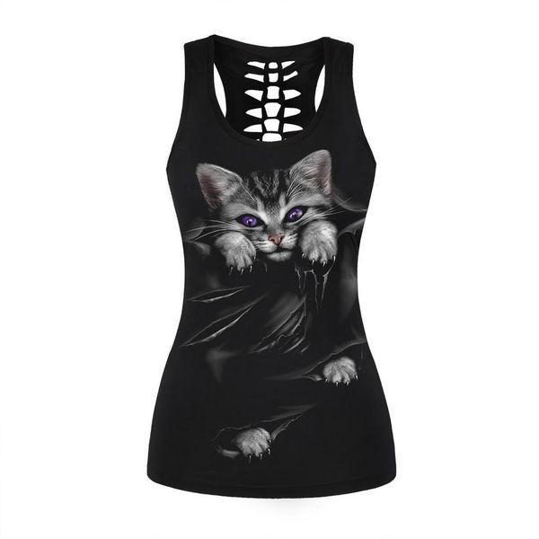 womens 3d animal print vest blouse fashion cat sleeveless tank casual o neck blouse tank summer clothes 20, White
womens 3d animal print vest blouse fashion cat sleeveless tank casual o neck blouse tank summer clothes 20, White
