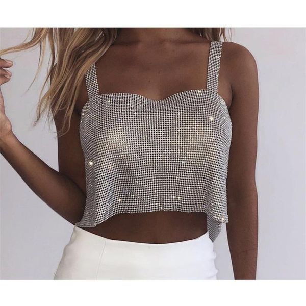 2159 chain sling net red the same shiny full diamond design sheet metal water drill tie sling bra top, White;black
2159 chain sling net red the same shiny full diamond design sheet metal water drill tie sling bra top, White;black