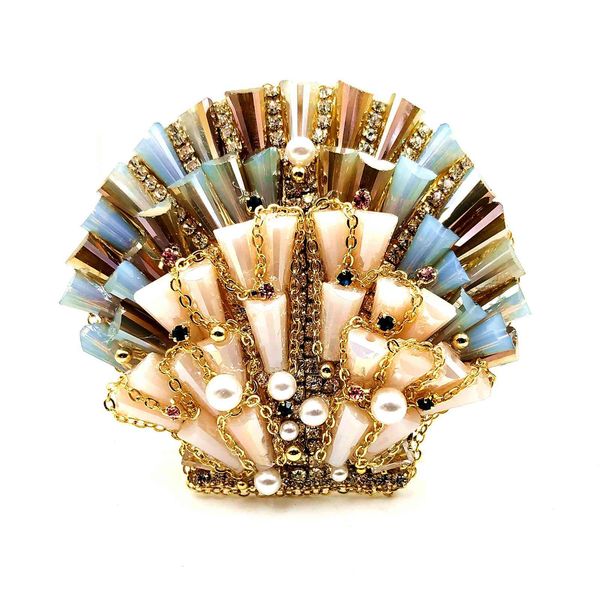 gorgeous golden chain mini imitated pearls colorful baguette shaped stones sea shell brooches and pins women beach gift jewelry, Gray
gorgeous golden chain mini imitated pearls colorful baguette shaped stones sea shell brooches and pins women beach gift jewelry, Gray