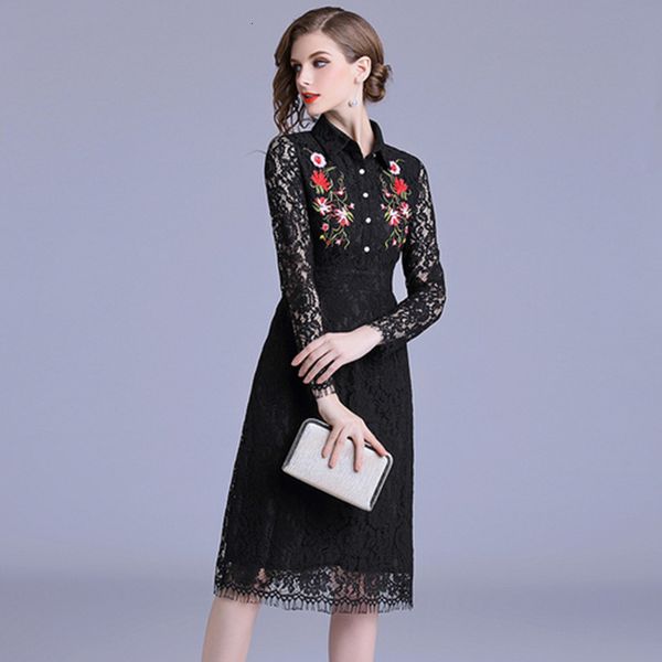 2021 new lace floral embroider slim tunic maxi women elegant vintage office party beach fashion dress large hem clothes black mzh7, Black;gray
2021 new lace floral embroider slim tunic maxi women elegant vintage office party beach fashion dress large hem clothes black mzh7, Black;gray