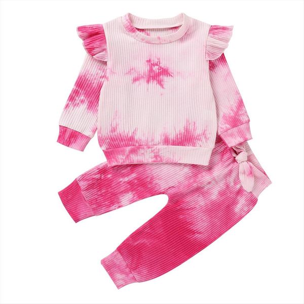 1 4years childrens two piece set fly sleeve tie dye pit stripe crew neck long pullover kids bow pants, White
1 4years childrens two piece set fly sleeve tie dye pit stripe crew neck long pullover kids bow pants, White
