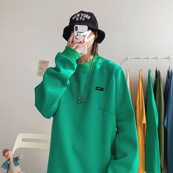 2021 new men's solid color lovers clothes coats leisure loose cotton casual sweatshirts fashion round collar pullover size m-2xl 25d3, Black
2021 new men's solid color lovers clothes coats leisure loose cotton casual sweatshirts fashion round collar pullover size m-2xl 25d3, Black