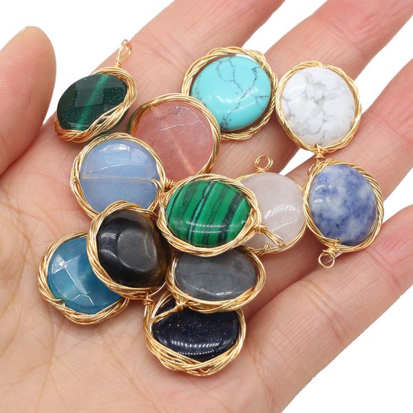 delicate natural stone charms wrap round rose quartz lapis lazuli turquoise opal pendant diy for bracelet necklace earrings jewelry making 2, Bronze;silver
delicate natural stone charms wrap round rose quartz lapis lazuli turquoise opal pendant diy for bracelet necklace earrings jewelry making 2, Bronze;silver