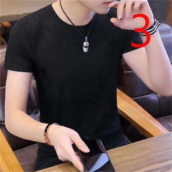 2021 summer new short-sleeved men's tide brand trend round neck cotton slim t-shirt ik9n, White;black
2021 summer new short-sleeved men's tide brand trend round neck cotton slim t-shirt ik9n, White;black