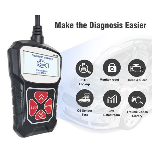 code readers & scan tools kw310 obd2 scanner obd auto diagnostic tool check engine reader automobile industry for car
code readers & scan tools kw310 obd2 scanner obd auto diagnostic tool check engine reader automobile industry for car