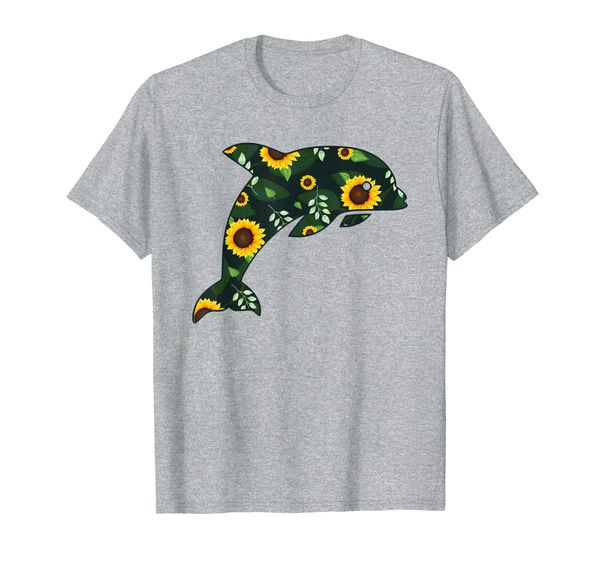 dolphin sunflower girl floral beluga hawaiian women gift t-shirt, White;black 
dolphin sunflower girl floral beluga hawaiian women gift t-shirt, White;black