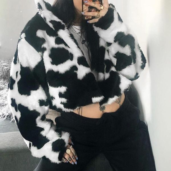 women's jackets women double faced autumn winter plush fleece cow print hooded casual loose vintage graphic cardigan oversize coats, Black;brown
women's jackets women double faced autumn winter plush fleece cow print hooded casual loose vintage graphic cardigan oversize coats, Black;brown